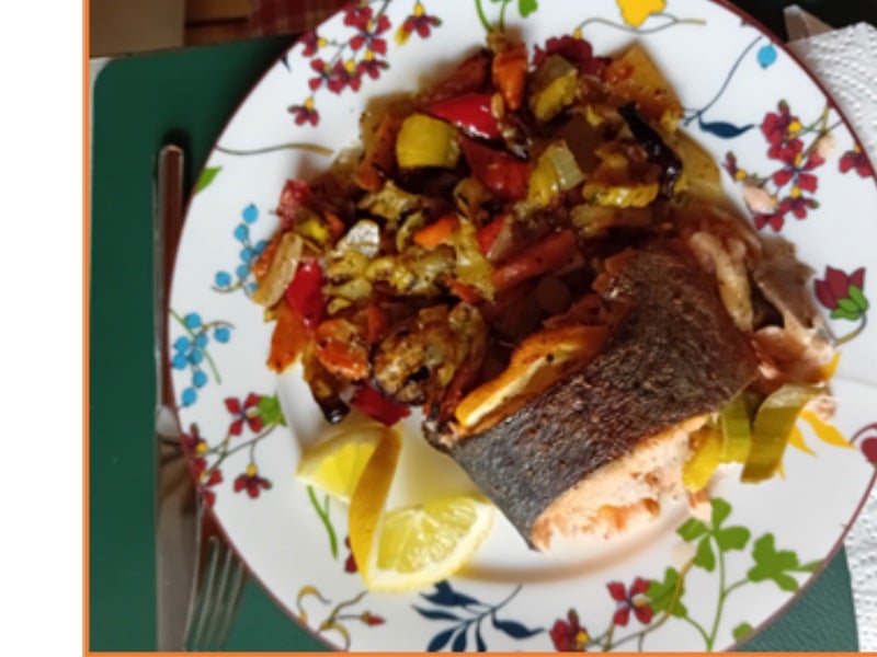 Lachsforelle mit Gemüsemix aus dem Backofen - Rezept - Bild Nr. 14