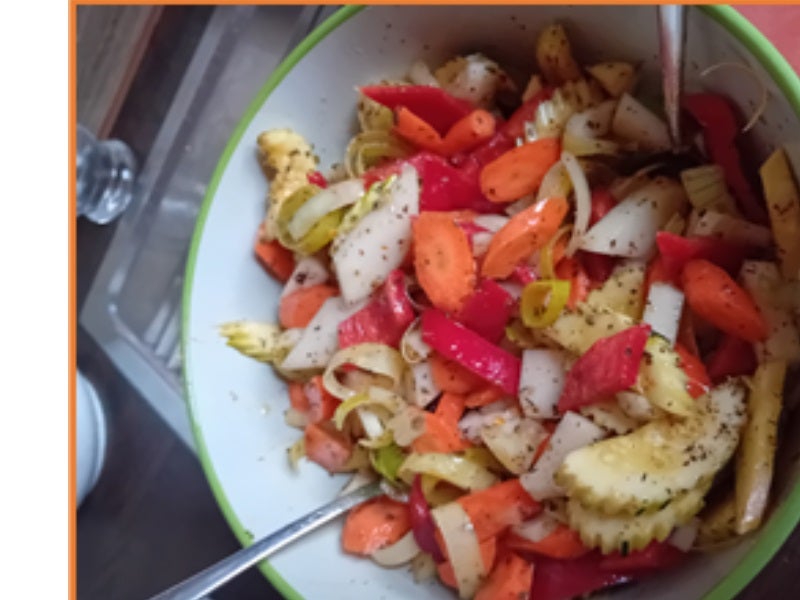 Lachsforelle mit Gemüsemix aus dem Backofen - Rezept - Bild Nr. 10