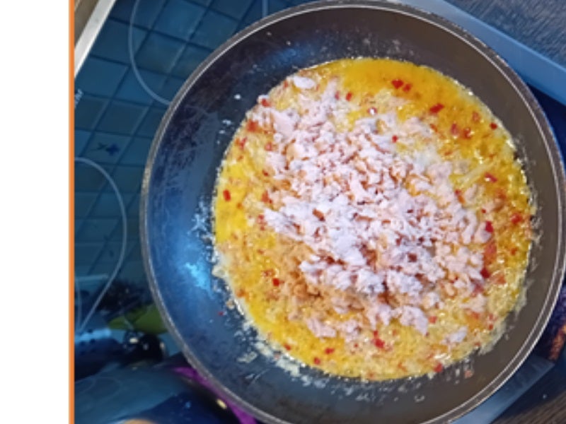 Spaghetti mit gegarten Lachsforellenrest - Rezept - Bild Nr. 9