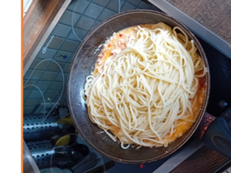 Spaghetti mit gegarten Lachsforellenrest - Rezept - Bild Nr. 12