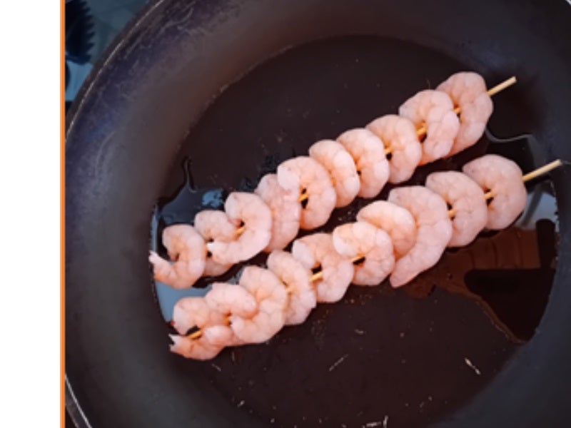 Pikante Möhren-Paprika-Creme-Suppe mit Garnelenspieß - Rezept - Bild Nr. 9