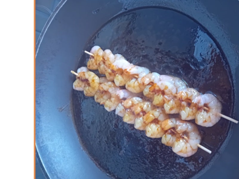 Pikante Möhren-Paprika-Creme-Suppe mit Garnelenspieß - Rezept - Bild Nr. 10