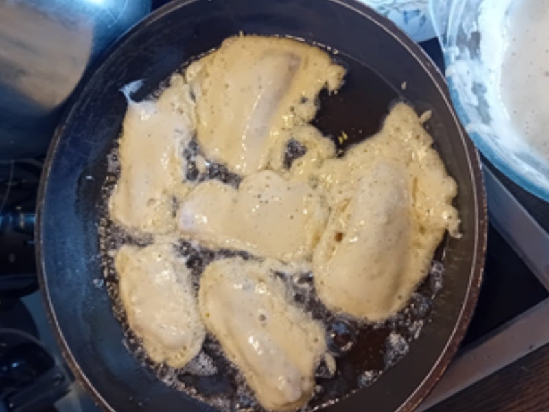 Spargel mit Seelachsfilet im Bier-Teig und Frühkartoffeln - Rezept - Bild Nr. 10