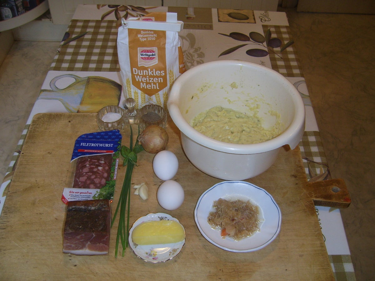 Rezept: Hutscheduller mit Rotwurst und Spiegelei Bild Nr. 2 Hutscheduller mit Rotwurst und Spiegelei - Rezept - Bild Nr. 2