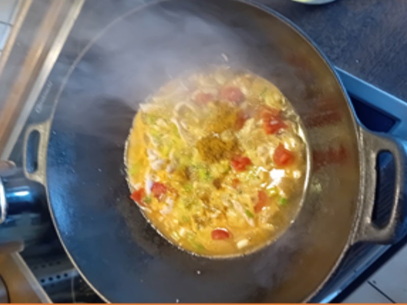 Rezept: Hähnchenbrustfilet-Curry mit Ananas und Basmatireis Bild Nr. 9 Hähnchenbrustfilet-Curry mit Ananas und Basmatireis - Rezept - Bild Nr. 9