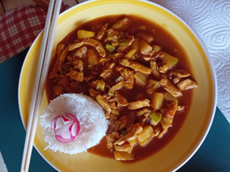 Rezept: Hähnchenbrustfilet-Curry mit Ananas und Basmatireis Bild Nr. 15 Hähnchenbrustfilet-Curry mit Ananas und Basmatireis - Rezept - Bild Nr. 15