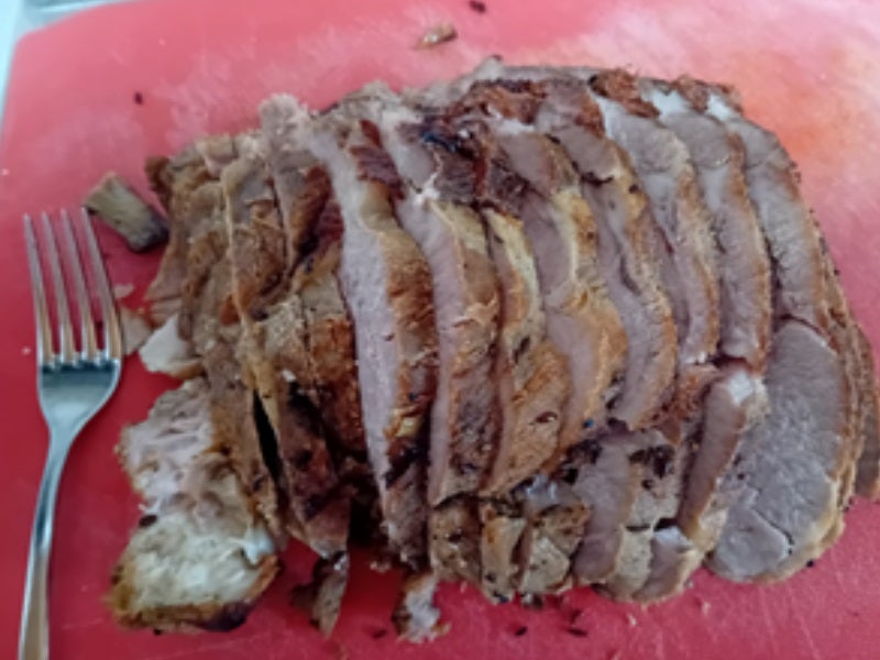 Schweinenackenbraten mit Rahm-Sauce, Sauerkraut süß-sauer und Böhmischen Knödeln - Rezept - Bild Nr. 14