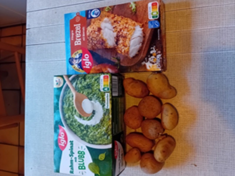 Filegro Brezel mit Meersalz, Rahm-Spinat und Drillingen - Rezept - Bild Nr. 3