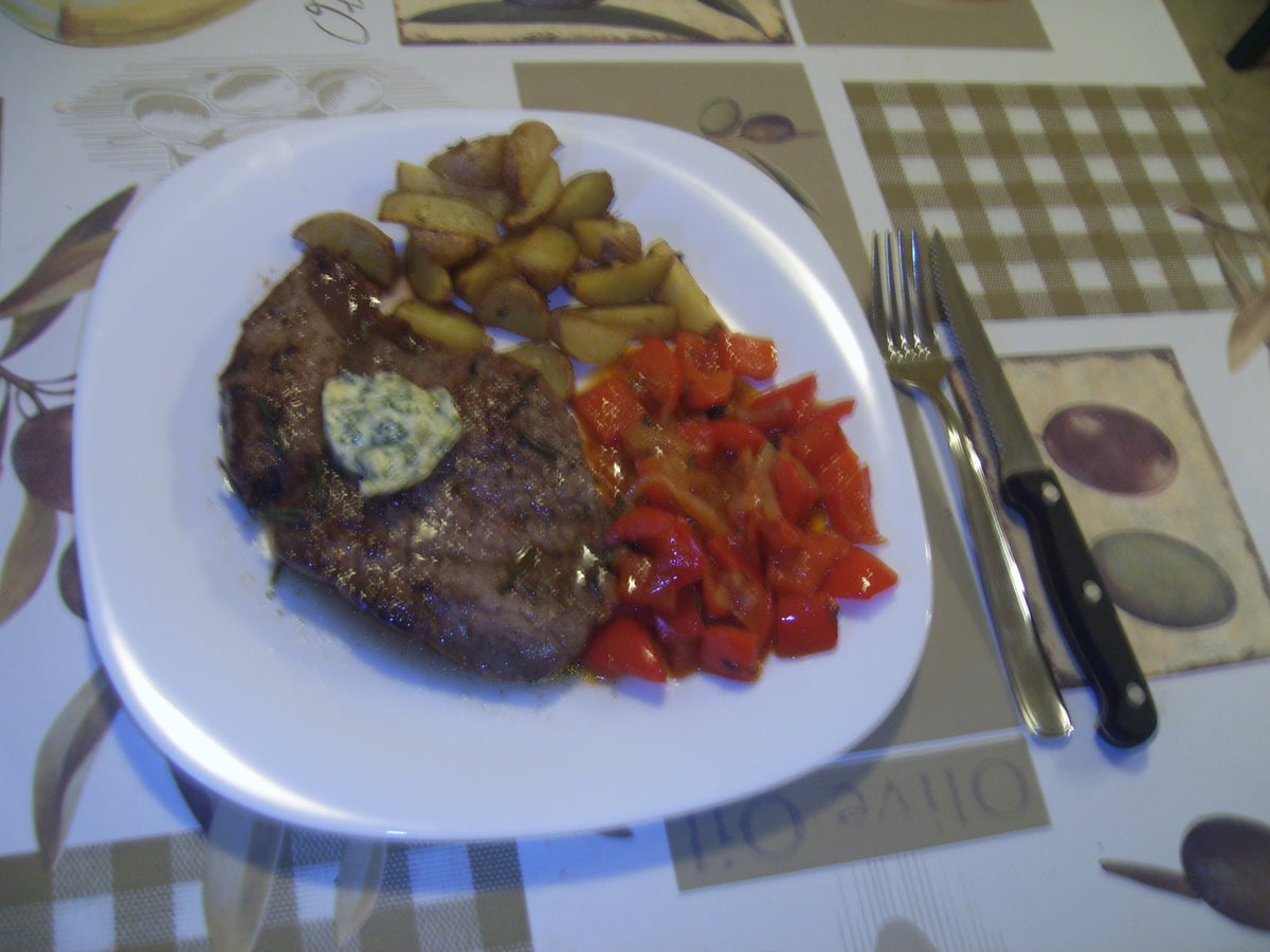 Rumpsteak mit Wildgewürz und Bruschetta Öl - Rezept - Bild Nr. 5