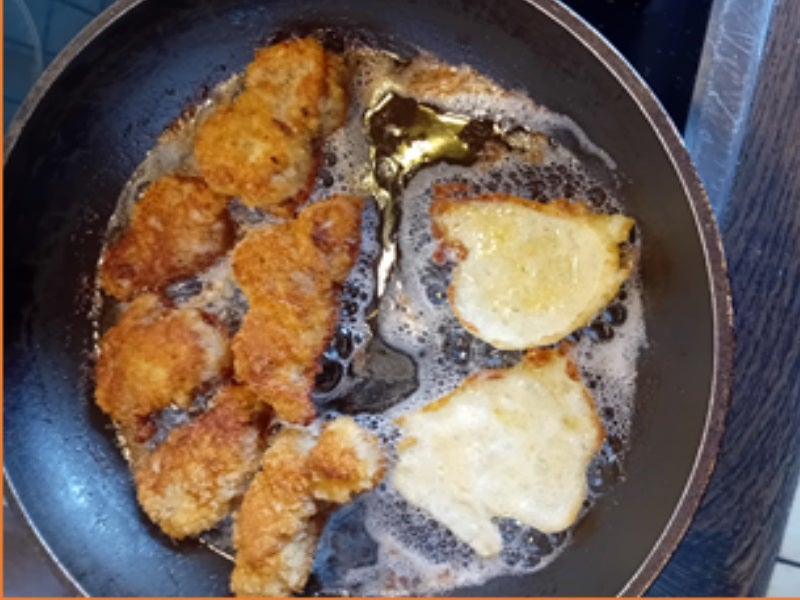 Rezept: Spargelduo mit grüner Sauce Hollandaise, Mini-Knusperschnitzel und Drillingen Bild Nr. 14 Spargelduo mit grüner Sauce Hollandaise, Mini-Knusperschnitzel und Drillingen - Rezept - Bild Nr. 14