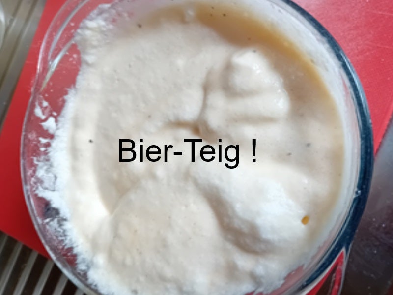 Rezept: Kabeljau-Filet im Bier-Teig auf Zwiebel-Paprika-Zucchini-Rahmgemüse Bild Nr. 13 Kabeljau-Filet im Bier-Teig auf Zwiebel-Paprika-Zucchini-Rahmgemüse - Rezept - Bild Nr. 13