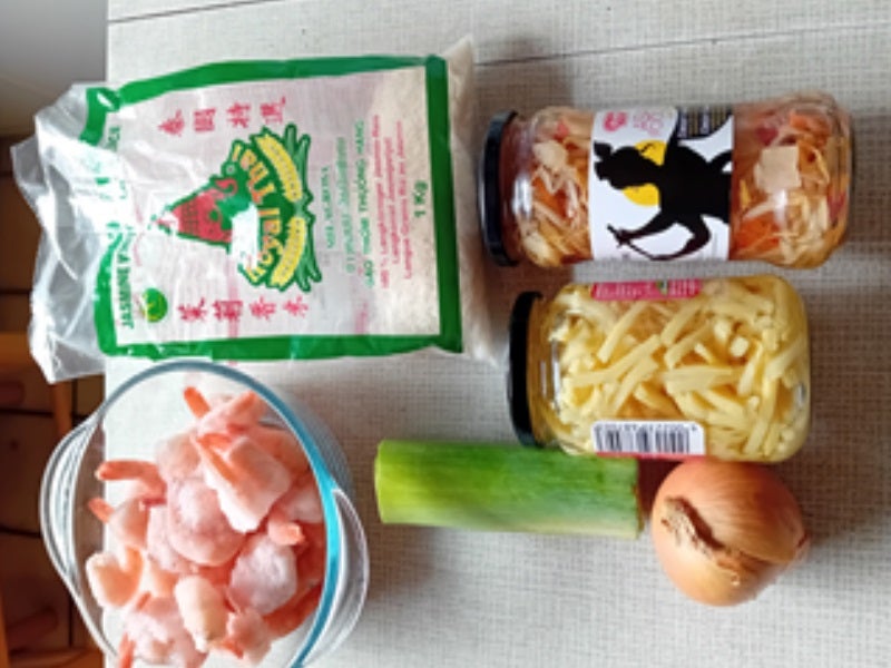 Curry-Gemüsemix im Wok mit Garnelenspieß und Jasmin-Reis - Rezept - Bild Nr. 4