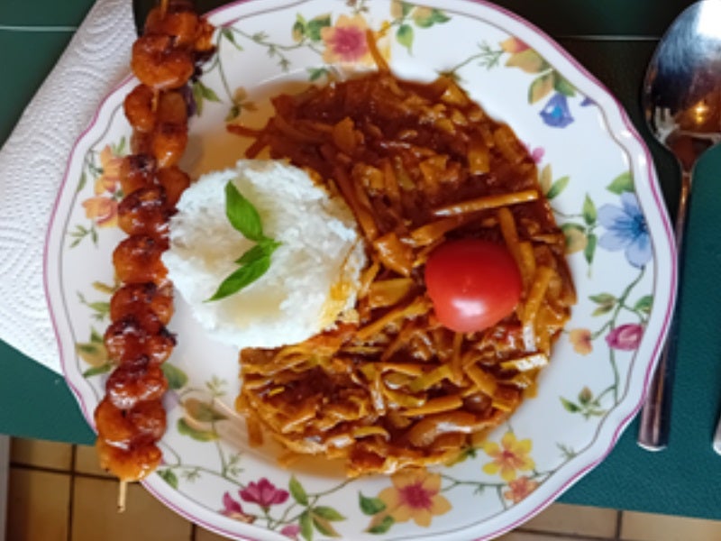 Curry-Gemüsemix im Wok mit Garnelenspieß und Jasmin-Reis - Rezept - Bild Nr. 18
