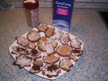 Rezept: Verzierte Honigkuchen Verzierte Honigkuchen - Rezept