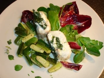 Roulade vom Wolfsbarsch mit Spinat und Ricotta gefüllt - Rezept