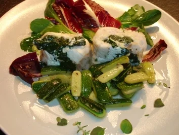 Roulade vom Wolfsbarsch mit Spinat und Ricotta gefüllt - Rezept - Bild Nr. 2