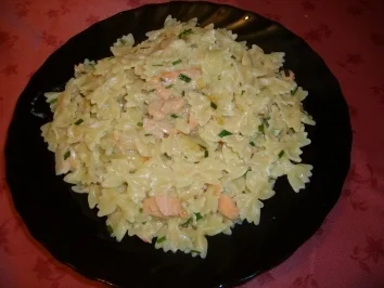 Farfalle mit Lachs - Rezept