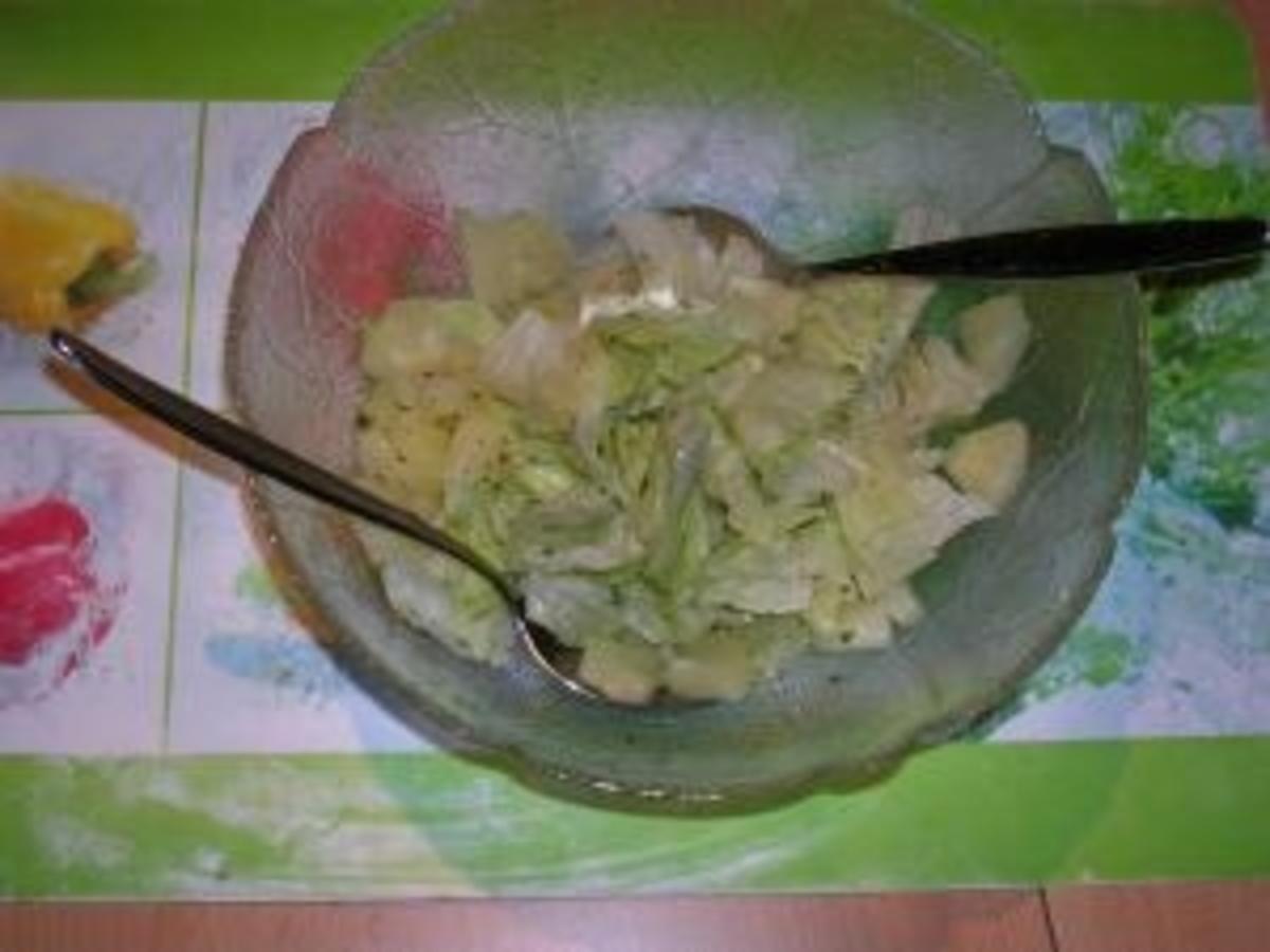 Eissalat mit Ananas - Rezept