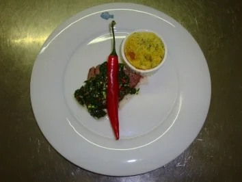 Rinderfilet Chimichurri mit Zucchinisoufflee - Rezept