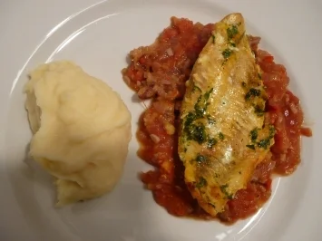 Rotbarbe im Tomatenbett - Rezept