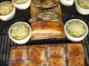 Kanadischer Wildlachs auf Apfelholz mit Nudel Bärlauchpesto - Rezept