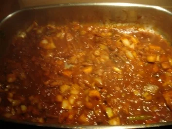 Braune Grundsoße - Bratenfond selbst gemacht, - Rezept - Bild Nr. 3