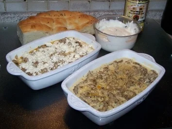 Annis selbsteingelegtes Gyros in Metaxasahne überbacken - Rezept