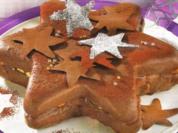 Gefüllter Lebkuchenstern mit Schokoguss - Rezept