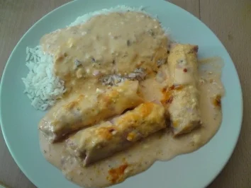 Schinken-Hack-Röllchen - Rezept