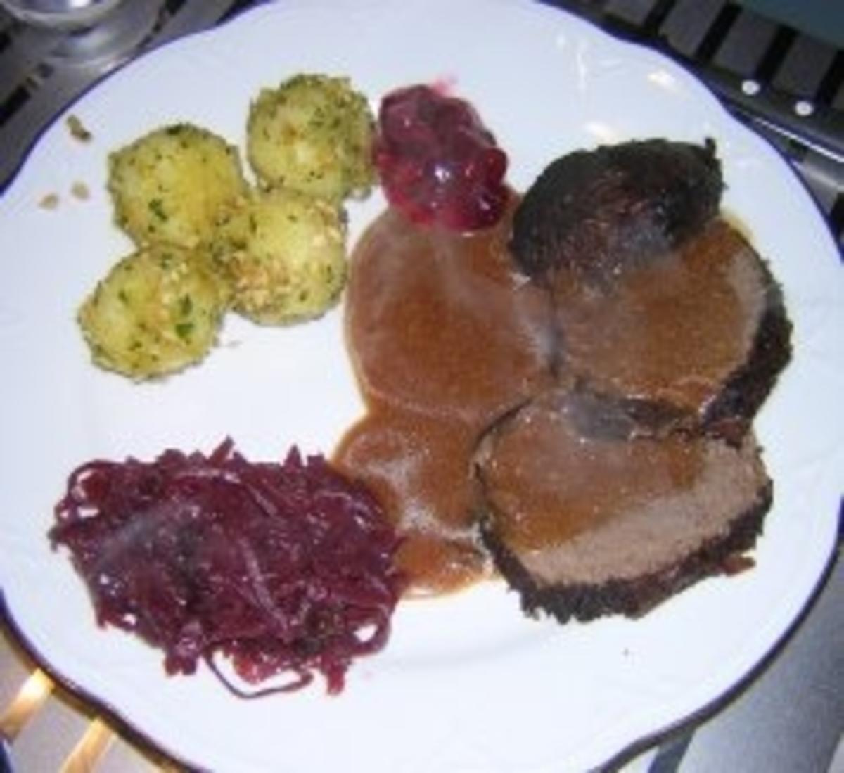 Hirschbraten in der Himbeerbeize - Rezept - kochbar.de