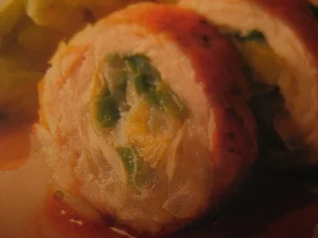 Putenroulade mit Lauchfüllung - Rezept