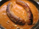 Bratwurst in Champignon-Rahmsoße - Rezept