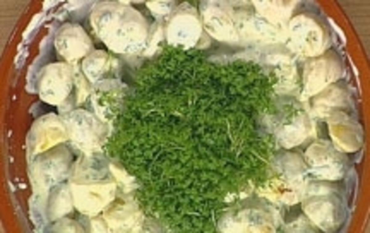 Kartoffelsalat grün-weiß - Rezept