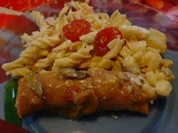 Rezept: Gefüllte Schinkenröllchen Gefüllte Schinkenröllchen - Rezept