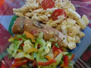 Gefüllte Schinkenröllchen - Rezept