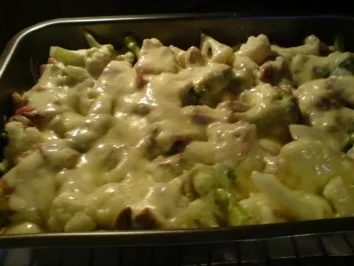 Blumenkohl-Brokkoli-Gratin - Rezept