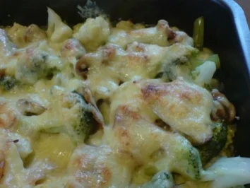 Blumenkohl-Brokkoli-Gratin - Rezept