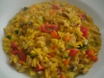 Safran-Pastasotto - Rezept