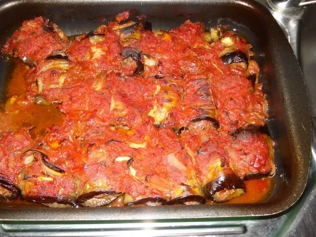 Rezept: gefüllte Auberginenröllchen Bild Nr. 5 gefüllte Auberginenröllchen - Rezept - Bild Nr. 5