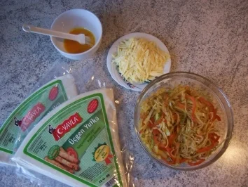 Vegetarische Frühlingsrolle mit Käse - Rezept