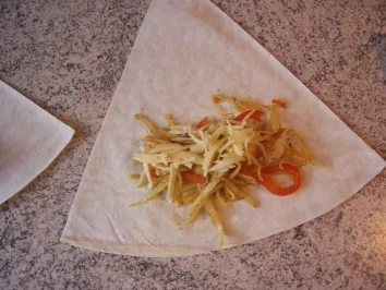 Vegetarische Frühlingsrolle mit Käse - Rezept