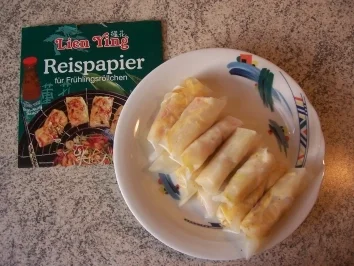 Vegetarische Frühlingsrolle mit Käse - Rezept