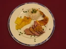 Ente a l´orange - Canard poele a l´orange et a l´ananas avec son riz basmati - Rezept