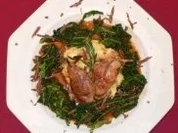 Getrüffelte Wachtel mit Kartoffel-Selleriepüree und Wirsing - Rezept