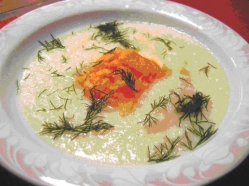 Sellerieschaum mit Lachseinlage - Rezept