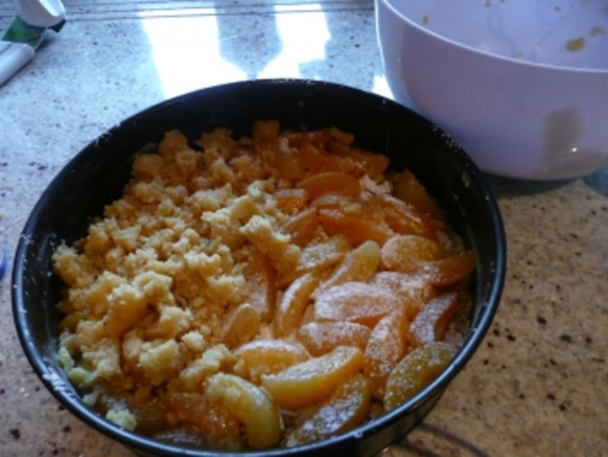Streuselkuchen mit Aprikosen - Rezept