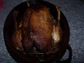 Rezept: Weihnachtsgans mit Apfel-Rumrosinenfüllung Weihnachtsgans mit Apfel-Rumrosinenfüllung - Rezept