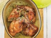 Kaninchen mit  Küchenkräutern - Rezept