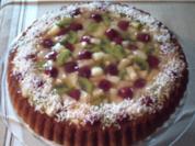 Reggae-Obstkuchen mit "Blitzbisquit-Boden" - Rezept