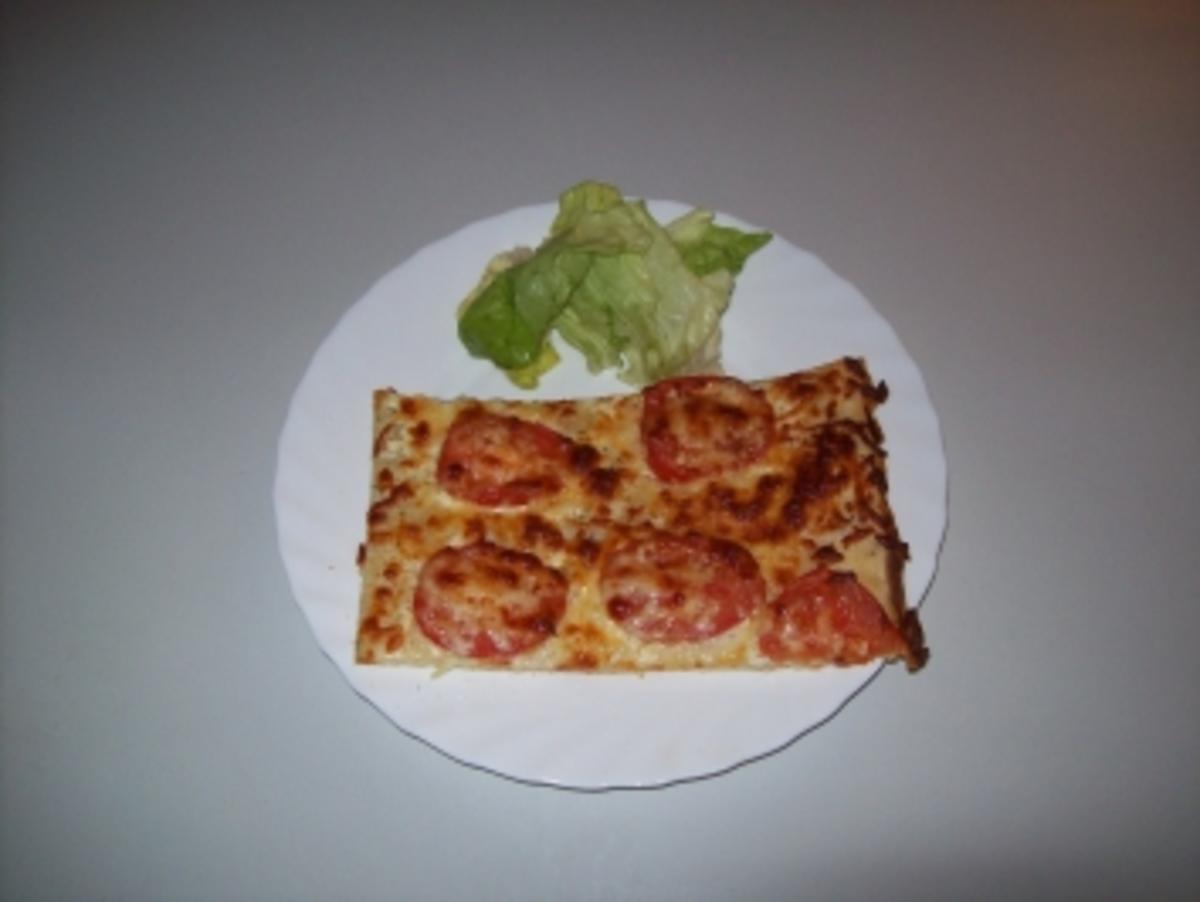 Frischkäse - Tomaten Pizza - Rezept